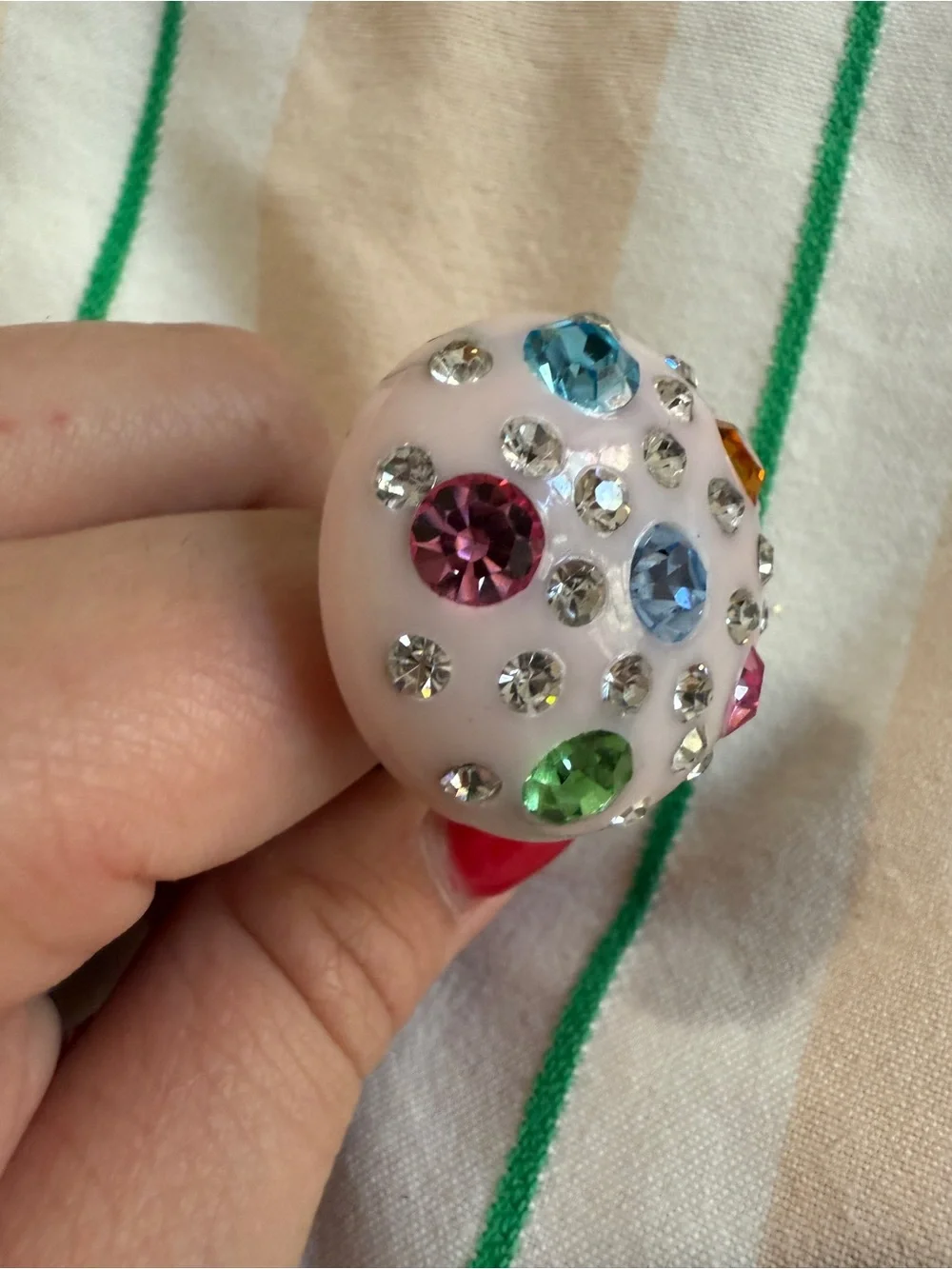 Vintage 1960s/ 70s Disco Studio 54 Colorful Rhinestone Earrings